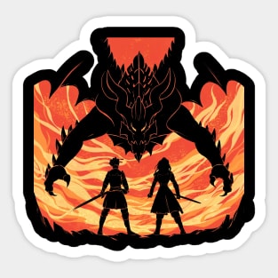 Dragon Slayer Duo, Fighting dragons with you Sticker